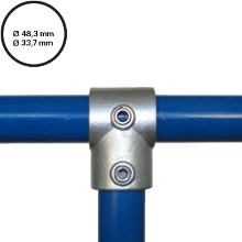 Konstrukční fitinka, spojka ocelových trubek pr. 48,3 mm | pr. 33,7 mm – redukční odbočka 101-D48/B34